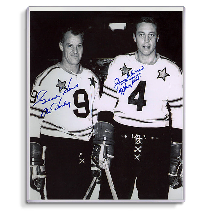 Gordie Howe Jean Beliveau Signed Autographed 8x10 Photo 1969 NHL All-Star Game - COA Authenticity 100% Guaranteed