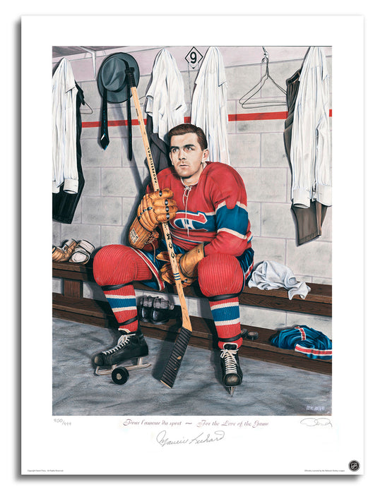 Maurice Richard Signed Autographed - For the Love of the Game Art Print by Daniel Parry Ltd. Ed/999