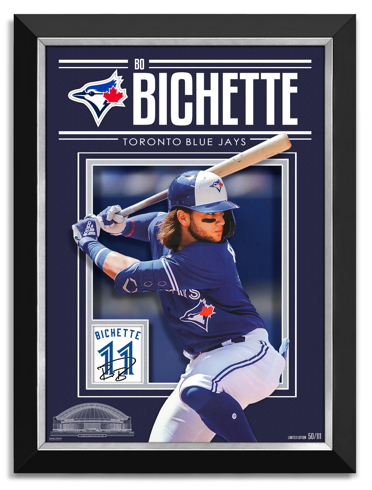 Facsimile Autographed Bo Bichette Toronto Blue Reprint Jersey Size